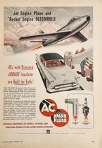 1954 Print Ad AC Spark Plugs Rocket Engine Oldsmobile &amp; Jet Plane Olds - £15.46 GBP