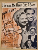 &quot;I Poured My Heart Into A Song&quot; Sheet Music Film Soundtrack Second Fiddle-1939 - £6.74 GBP