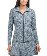 NWT TOMMY BAHAMA Navy Sage Green Paisley  Long Sleeve Full Zip Golf Jack... - $1,237.37 MXN