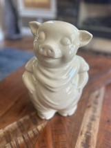 Vintage porcelain Cookie Jar Pig 11-5/8&quot; tall Cream Color porcelain Shawnee - £58.38 GBP