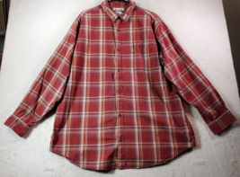Columbia Shirt Mens 2XL Multi Plaid 100% Cotton Long Sleeve Collared But... - $17.49