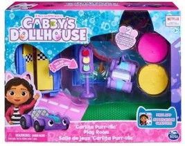 Gabby&#39;s Dollhouse Carlita Purr-ific Play Room with Carlita Toy Car - £11.67 GBP