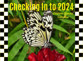 Black and White Check Decor 2024 Calendar Checked Picture Frame Checkere... - $27.00