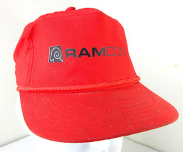 Vintage Ramcon Engineering Contracting Hat Rope Snapback Cap Red Flat Bill - $9.85