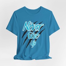 Never Give Up Gym Tee, Motivational Workout Shirt, workout apparel, fitn... - £15.07 GBP