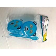 New Angel Of Mine Blue Hard Plastic Bear Light Blue 2 Pack Snack Contain... - £4.38 GBP
