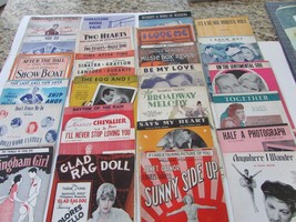 30 Pcs Vintage Piano Sheet Music Musicals Romance Photos 1910-1940 Artwork - £13.37 GBP