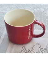 Starbucks 2012 Coffee Mug 14 oz Stackable Red Etch Embossed White Logo L... - €12,59 EUR