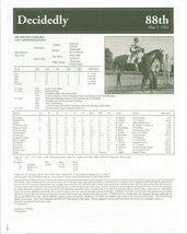 1962 - DECIDEDLY - Kentucky Derby Race Chart, Pedigree &amp; Career Highlights - £15.68 GBP