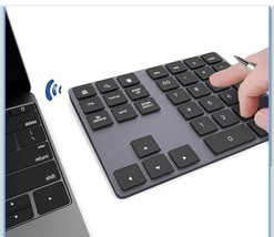 Bluetooth Number Pad for Laptop Wireless Rechargeable Numeric Keypad 34 ... - $21.77