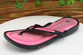 adidas Youth Girls Shoes Size 6 M Black Flip Flop Synthetic - $21.56