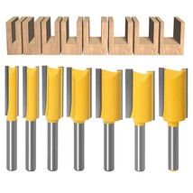 Wsoox 1/4 Inch Shank Straight Router Bit Set, 7 Pcs Straight Milling Cutter - £30.89 GBP