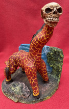 Mexican Folk Art Day Of Dead Jose Juan Aguilar Ceramic Giraffe With Skul... - $80.00