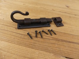 IRON FLAT SLIDING LOCK CABINET DOOR CUPBOARD DEAD BOLT SLIDE LATCH BARN ... - $291.50 MXN