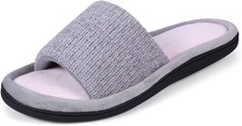 ROXONI Women&#39;s Soft Open Toe Slide Slippers, Indoor Outdoor Rubber Sole - $22.49