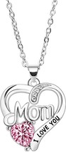 Mom Necklace I Love You Mom Gifts Mother&#39;s Day Gifts Rhinestone Necklace... - £22.23 GBP