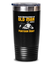 20 oz Tumbler Stainless Steel Funny never underestimate an old man with a  - £23.85 GBP