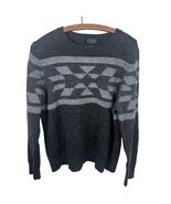 Pendleton Men&#39;s Washable Wool Sweater XL Geometric Pattern Gray Pullover - $643.94 MXN