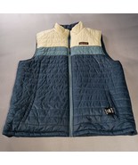 KOTIS Reversible Puffer Vest Men's 2XL Blue And Navy Off White Colorblock - $1,364.01 MXN