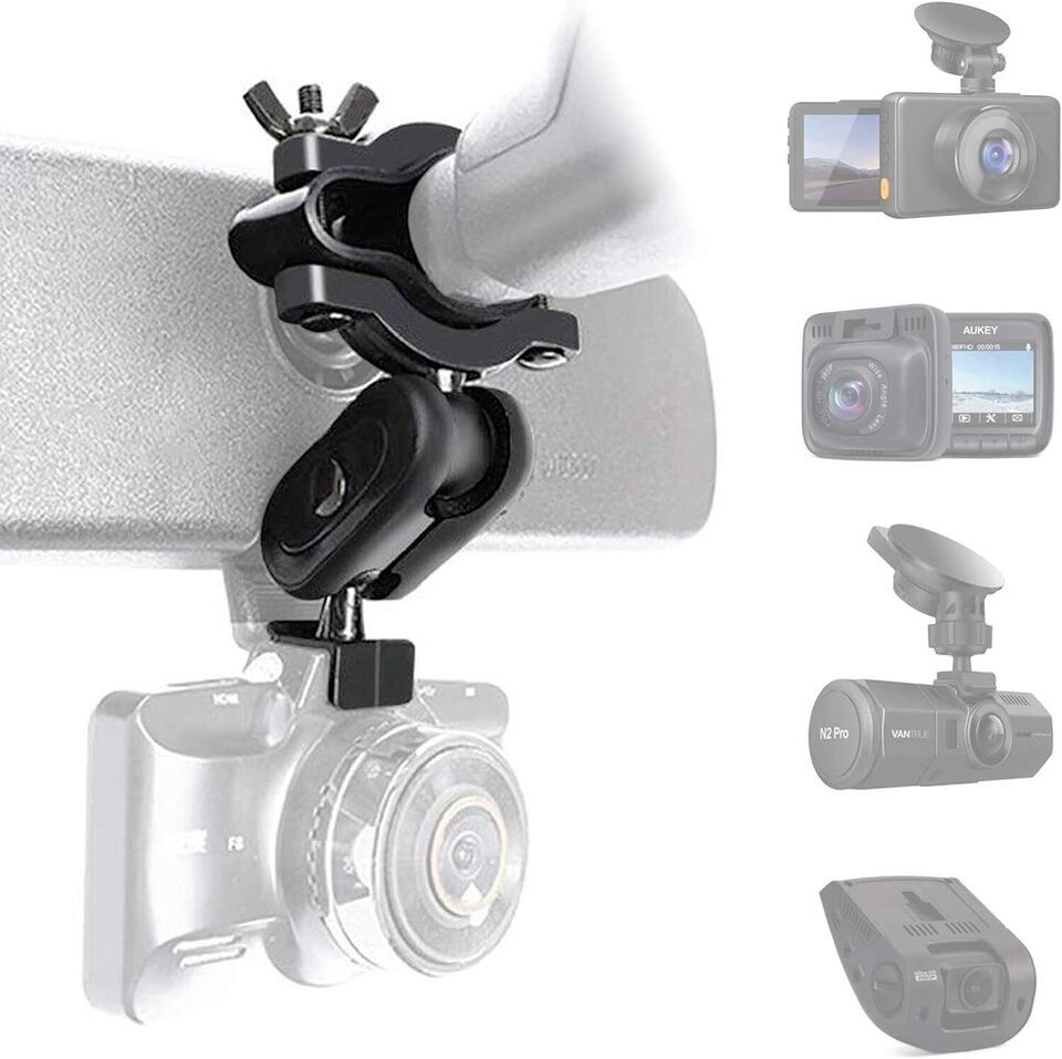 Dash Cam Mount, Universal Dash Camera Rear View Mirror Mount Holder Kit ... - $16.81