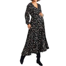 Hatch Maternity The Shana Dress Size 0 XS Black Rose Multi Cottagecore Boho NWT - $44.55