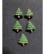 Vintage 5  Christmas Tree  Button Covers - $18.99