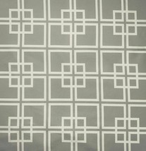 2 Yards Vicki Payne Free Spirit Gray &amp; Ivory Fretwork Trellis Lattice Fabric - £17.63 GBP