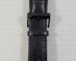 *B3) Caperci Smartwatch Genuine Leather Buckle Strap Band Textured Black 24 - $9.89