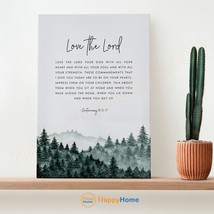 Deuteronomy 6:5-7 Wall Art Love the Lord Your God Bible Verse Scripture Art-P883 - £19.34 GBP+