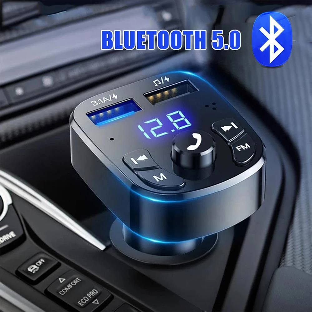 Car Bluetooth Music Adapter FM Transmitter Receiver Car Kit MP3 Audio Pl... - $14.17