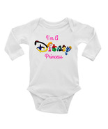 I am a Disney Princess Short or Long Sleeves Baby/Toddler Onesie Bodysui... - £17.29 GBP