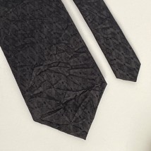 Calvin Klein Black Crinkle Executive 100Percent Silk Neck Tie 56in Long 4in Wide - $24.95