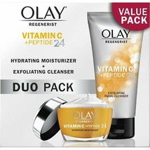 Olay Regenerist Vitamin C + Peptide 24 Duo Pack Cleanser 5 oz Moisturizer 1.7 oz - $59.39