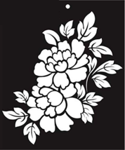 Craft Peony Bloom Flower Stencils For Wall Painting Scrapbooking 6 x 6 Inch - £11.93 GBP