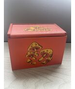 Vintage 70's Counterpoint Mushrooms Wooden Recipe Box - $25.00
