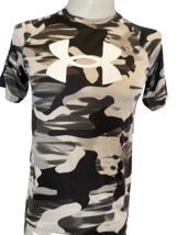 Under Armour Black and Gray Camouflage Print Short Sleeve Athletic Shirt... - $16.14