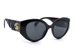 NEW GUCCI GG0809S 001 BLACK GREY AUTHENTIC SUNGLASSES 52-19 - £196.59 GBP