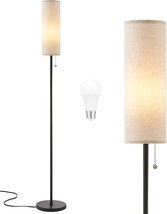 Ambimall 64&#39;&#39; Floor Lamp For Living Room With Bulb - Tall Lamps With Beige - £33.94 GBP