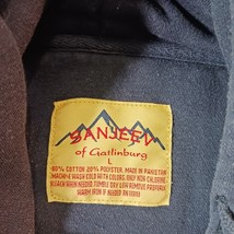 SANJEEV Gatlinburg Tennessee Men's Blue Cotton Blend Hoodie Pullover Vest Size L image 3