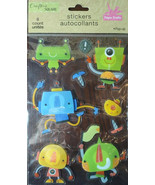 Robot Stickers 1 Package With 8 Stickers For Scrapbooks/Crafting/School ... - £8.78 GBP