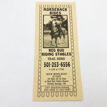 Red Bud Riding Stables Trail Rides Brochure Eureka Springs Arkansas 1990&#39;s - $5.93