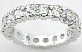 2.00 CT Sterling Silver Round Cut Brilliant Fashion Band Ring Size 5-9 - £44.74 GBP