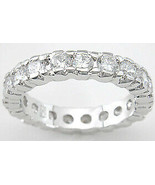2.00 CT Sterling Silver Round Cut Brilliant Fashion Band Ring Size 5-9 - £44.18 GBP