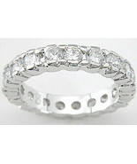 2.00 CT Sterling Silver Round Cut Brilliant Fashion Band Ring Size 5-9 - $77.34 CAD