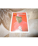 1988 Topps Record Breaker Vince Coleman Baseball Card #1 - $23.30 MXN