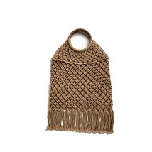 Hylhexyr Summer  Hand Woven Bag  Fringe Beach Bags Female Crochet Straw Ring Han - £55.85 GBP
