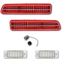 69 Chevy Camaro L &amp; R LED Tail Back Up Brake Light Lenses &amp; Trim w/ Flasher Set - $338.95