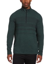 PGA Tour Men&#39;s Luxury Perform Textured Gradient Stripe 1/4-Zip SweatShirt Grn-Sm - £18.03 GBP