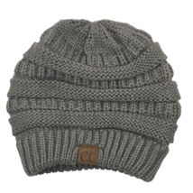 Girlie Girl CC Confetti Grayish Chunky Knit Thick Warm Stretchy Beanie - $11.00
