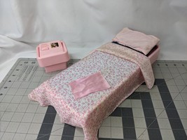 Mattel Barbie Bed Mattress  Covers Computer Pink Lot Vintage - £38.17 GBP